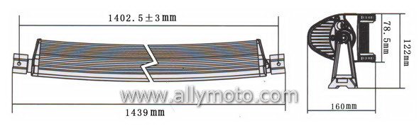 312W LED Light Bar 2038